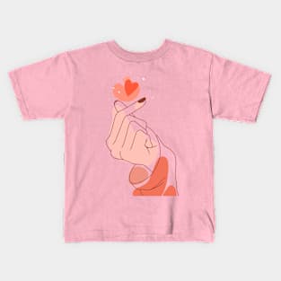 finger heart Kids T-Shirt